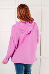 Basically My Favorite Hooded Pullover in Bright Mauve