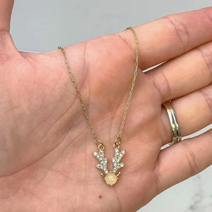 PREORDER: Reindeer Opal Pendant Necklace