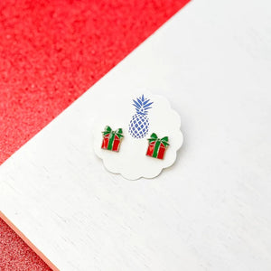 PREORDER: Christmas Present Signature Enamel Stud Earrings