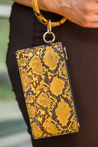 Clear Break Snakeskin Clutch