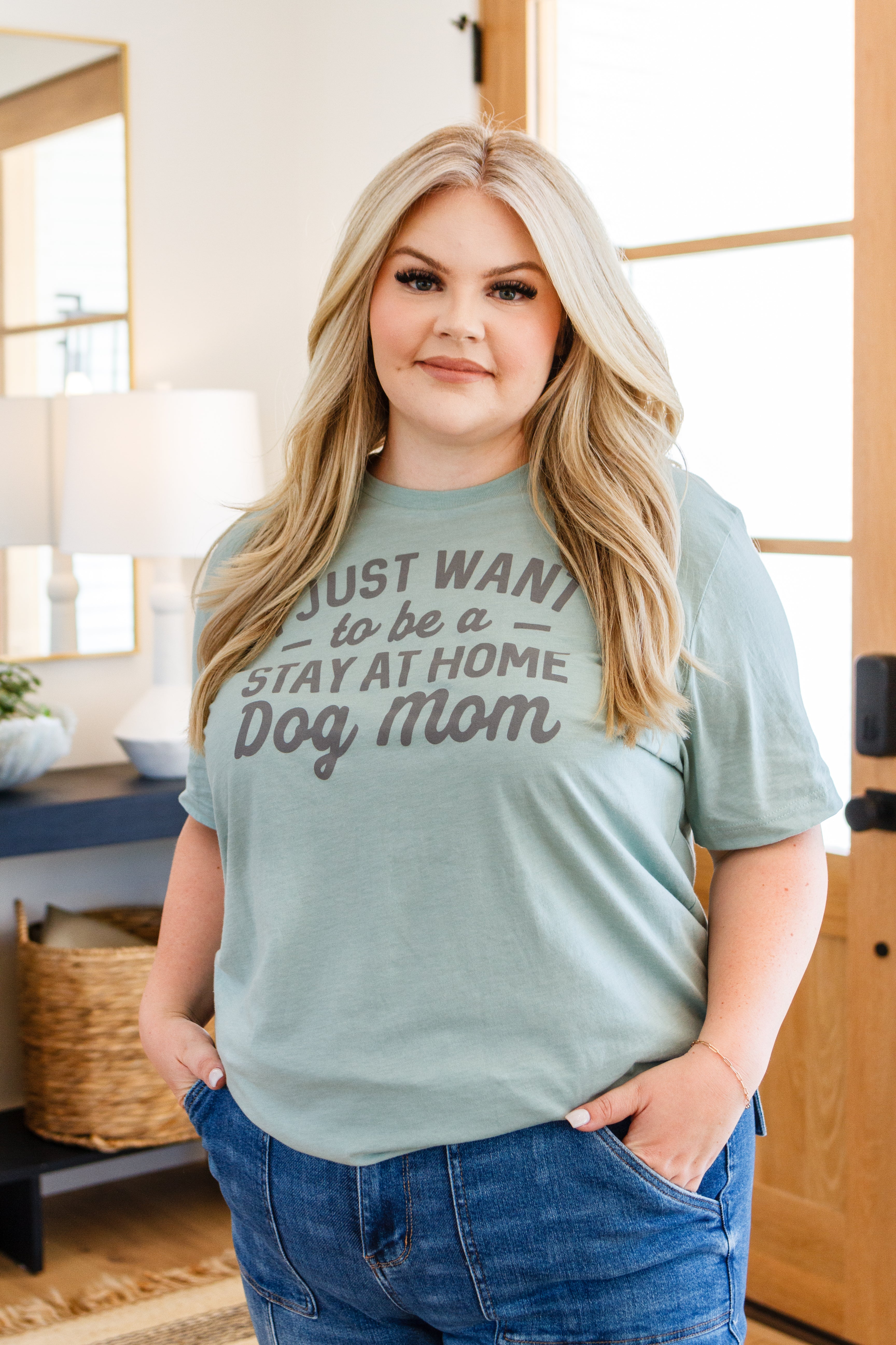 Stay At Home Dog Mom Graphic Tee