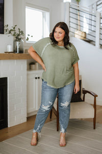 Josie High Rise Button Fly Boyfriend Jeans