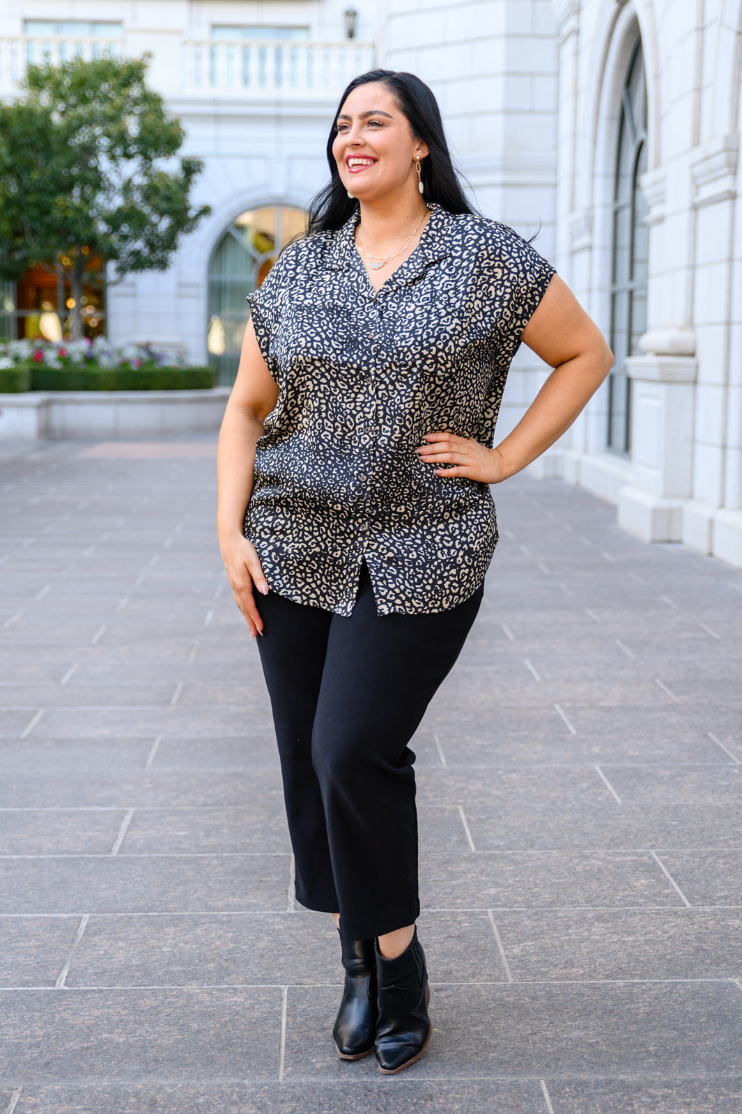 She's Unapologetic Animal Print Button Down