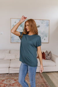 So Good Relaxed Fit Top in Dark Teal