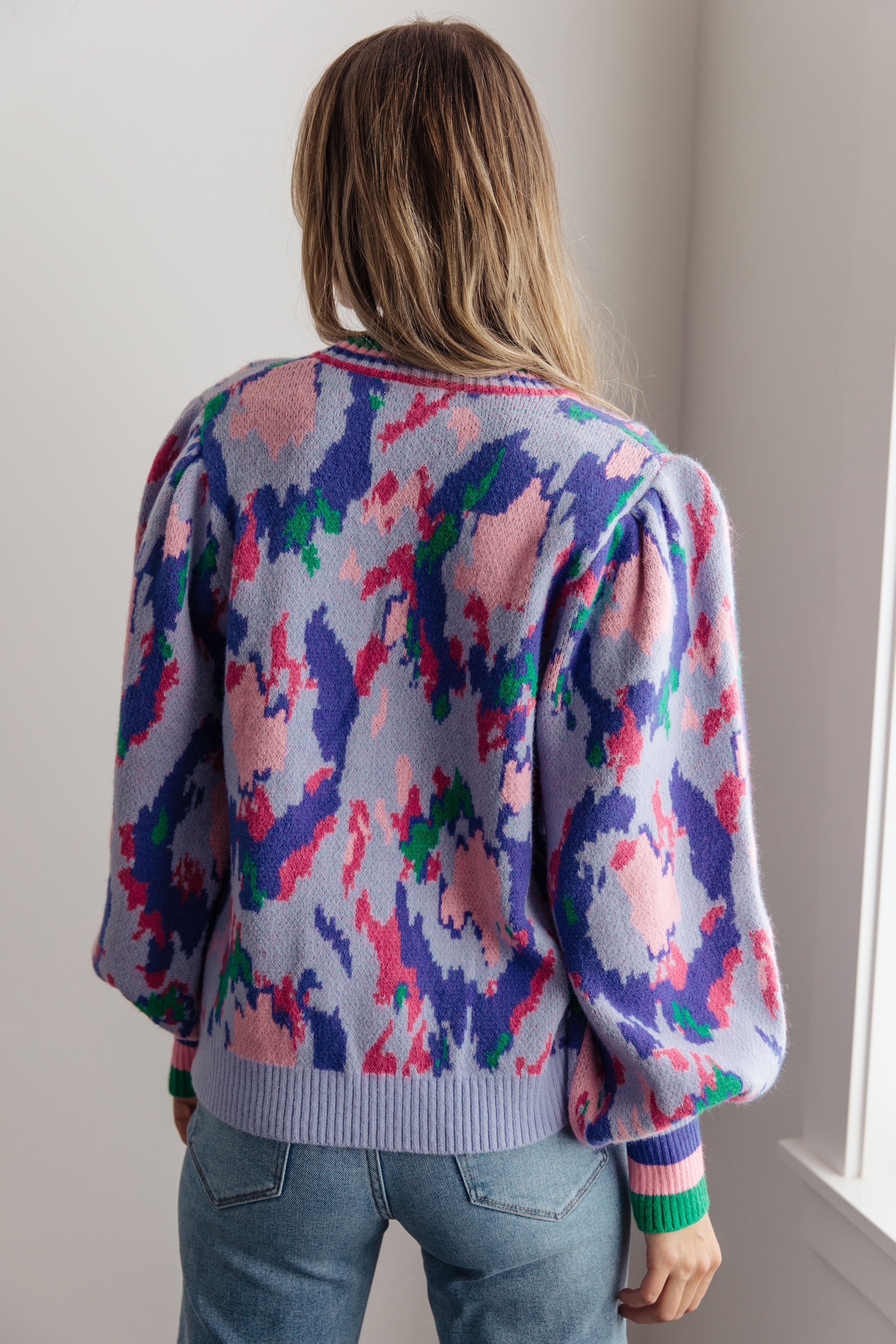 The Long Goodbye Abstract Print Sweater