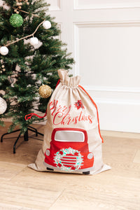 Vintage Car Santa Sack