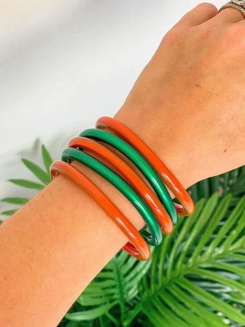 PREORDER: Jelly Bangle Sets in Red & Green