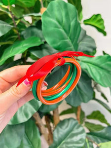 PREORDER: Jelly Bangle Sets in Red & Green