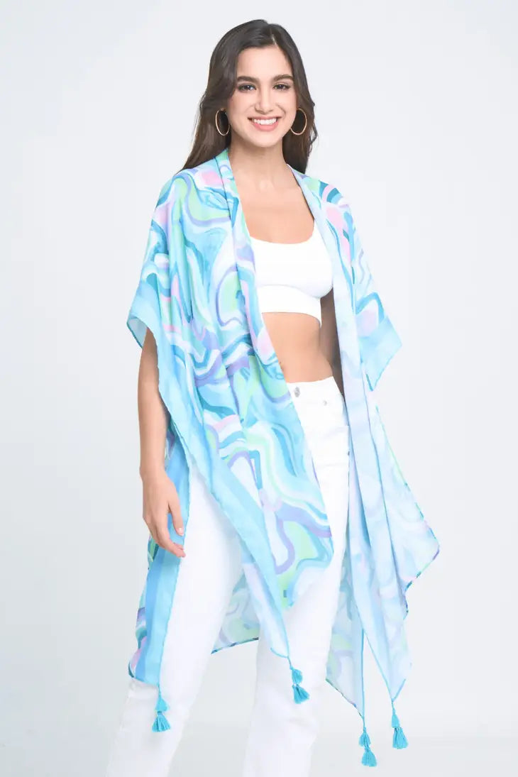 Pastel Swirl Kimono