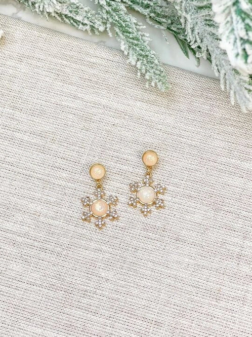 PREORDER: Opal Snowflake Dangle Earrings